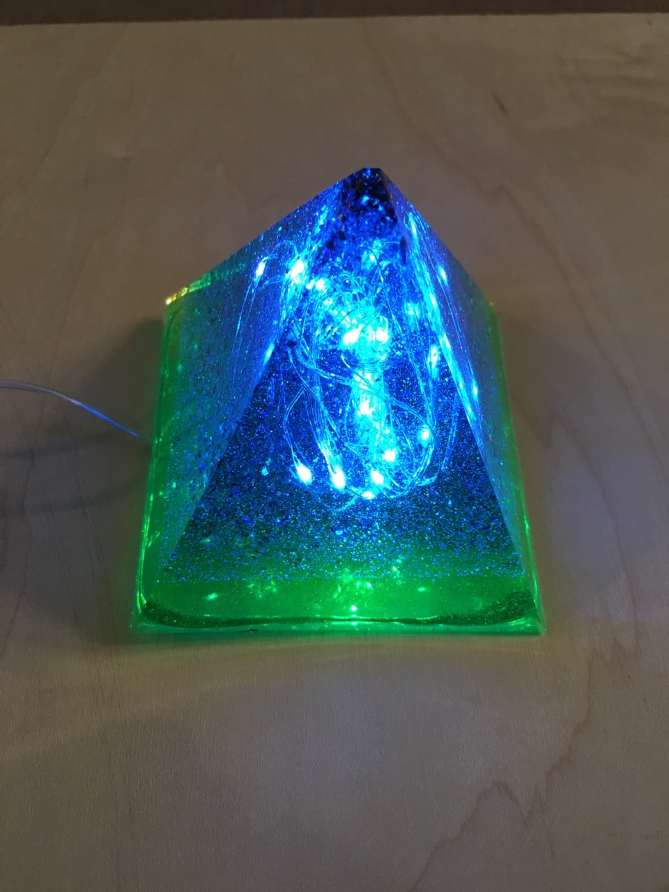 Resin Pyramid Night Light LARGE – Cool Creations by Matt Hubbard